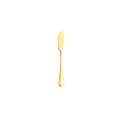 Faca para Manteiga Espatula Pate Aço Inox Dourado Jogo 12un