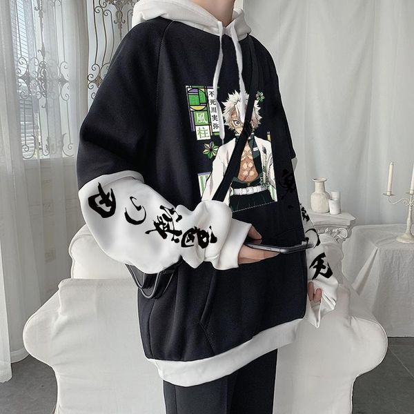 Moletom com Capuz Demon Slayer Sanemi - Estilo Harajuku M / preto