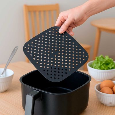 Tapete Silicone Quadrado e Redondo Air Fryer Antiaderente