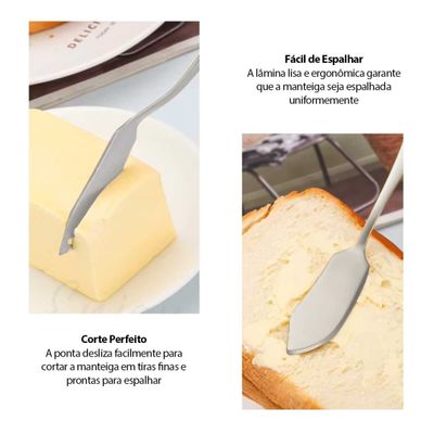 Faca para Manteiga Espatula Pate Geleia Aço Inox Talher