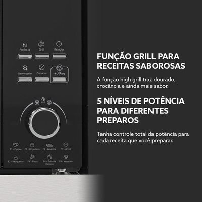 Forno Micro-ondas De Embutir Oster Black Inox 23L 110V