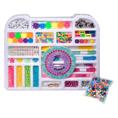 Maleta Plus Biju Collection Miçangas Rosa e Azul - DMTOYS