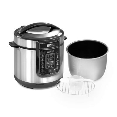 Panela De Pressão Elétrica Caçarola Multicooker Multiuso Digital Inox 6l Epp60di 220v - Eos 220v