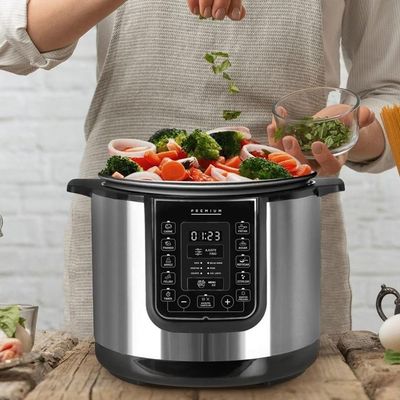 Panela De Pressão Elétrica Caçarola Multicooker Multiuso Digital Inox 6l Epp60di 220v - Eos 220v
