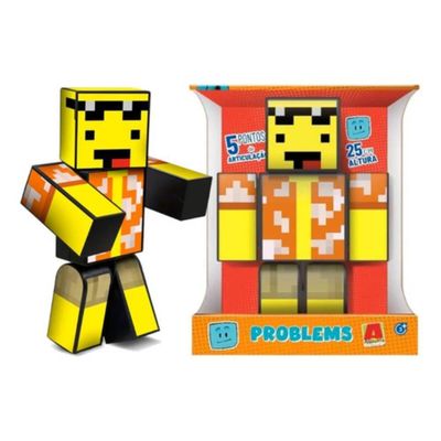 Boneco Mel Minecraft 25cm Turma Do Problems Algazarra
