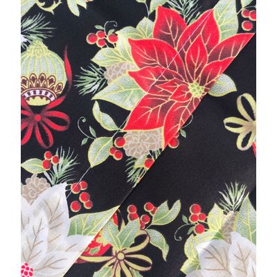 Capa Almofada com Ziper 43x43cm Natal Ju Decor Preta