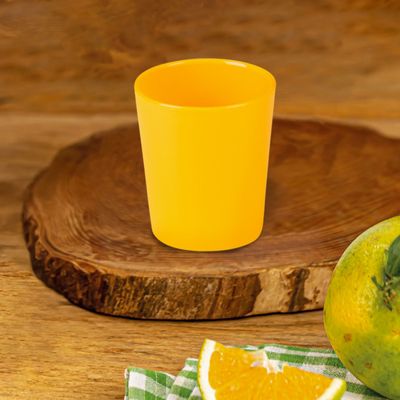 Copo Fresc Redondo 200ml Amarelo em Polipropileno