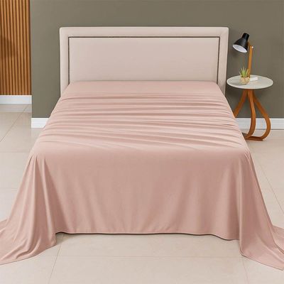 Lençol De Cima Avulso Minimal Liso Queen 01 Peça Malha 100% Algodão - Bege