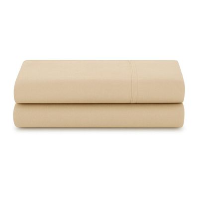 Lençol De Cima Avulso Minimal Liso Queen 01 Peça Malha 100% Algodão - Bege