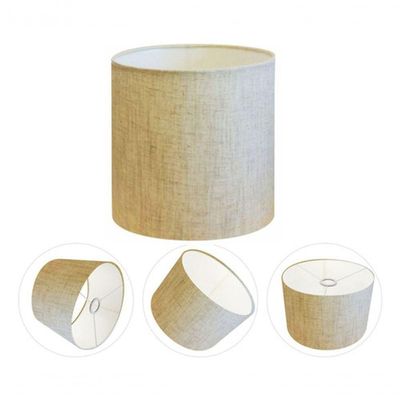 Cúpula Abajur Cilíndrica Cp-7010 ø25x25cm Rustico Bege