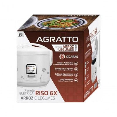Panela Elétrica De Arroz Agratto Pa6x Riso 400W 220V