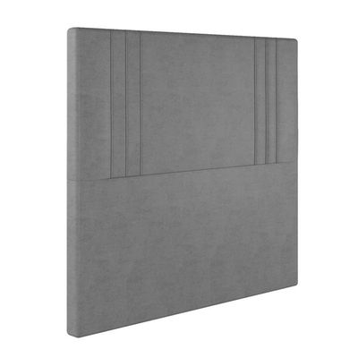 Cabeceira Estofada Solteiro 90 Cm Diamante Veludo Cinza