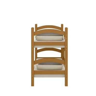 Beliche Trento Art Panta 100% Mdf C/ Escada Vira 2 Camas P/colchão 188x88- Super Reforçada - Nature