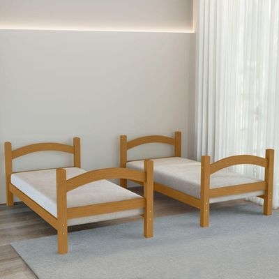Beliche Trento Art Panta 100% Mdf C/ Escada Vira 2 Camas P/colchão 188x88- Super Reforçada - Nature
