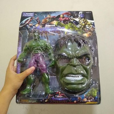 Boneco Articulado 25Cm Action Incrivel Hulk + Mascara 16Cm