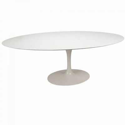 Mesa Saarinen Oval 198x122 cm Laca Branca Yescasa Branco
