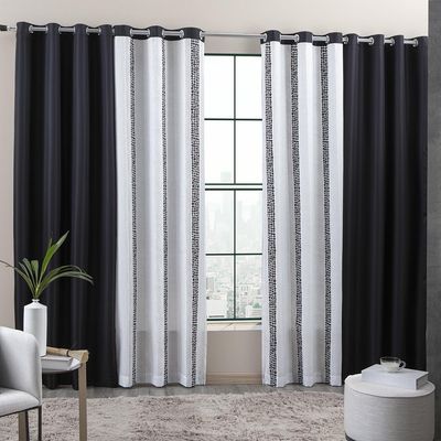 Cortina Linha Combinada 300x250cm Sucre Casa D’oro Sultan