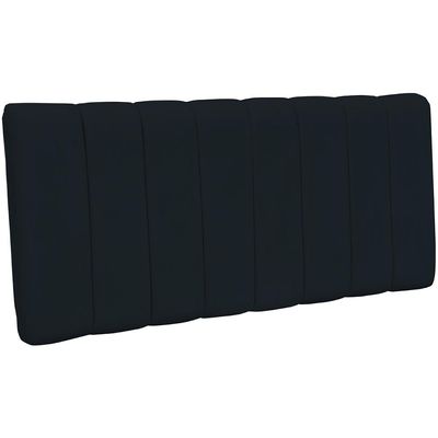 Cabeceira Cama Box Painel Casal Queen 160 cm Dubai W01 Suede Preto - Lyam Decor