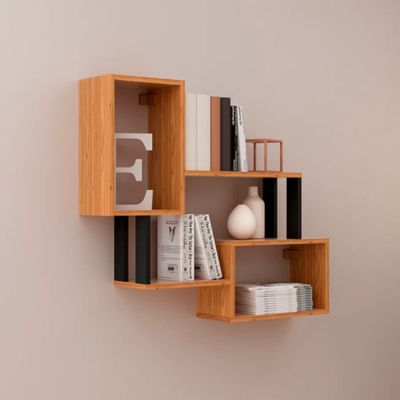 Nicho Retangular em MDF F25 Freijó Preto 81x73x19 cm Dalla Costa