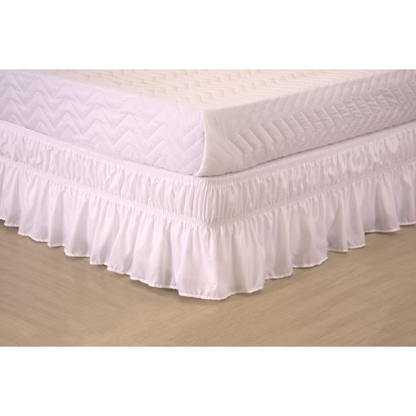 Saia Para Cama Box Colchobox Elasticada Ajustavel Queen Ou King Size Branca