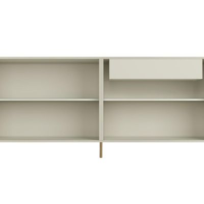 Buffet Sala de Jantar 4 Portas Brise 1 Gaveta Pés Industrial Dourado Naim I03 Luna - Lyam