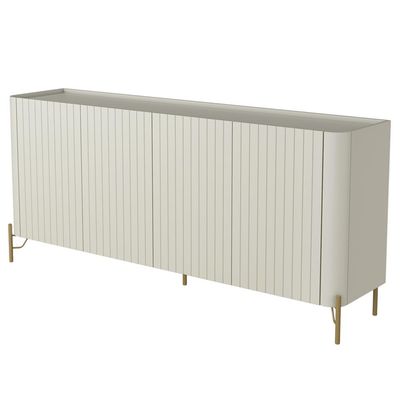 Buffet Sala de Jantar 4 Portas Brise 1 Gaveta Pés Industrial Dourado Naim I03 Luna - Lyam