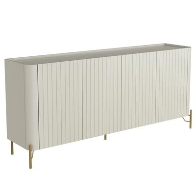 Buffet Sala de Jantar 4 Portas Brise 1 Gaveta Pés Industrial Dourado Naim I03 Luna - Lyam