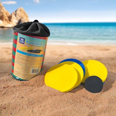 Bocha de Praia 12 Discos e 1 Bolim Bel Único