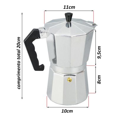 Cafeteira italiana em alumínio Casita 9 xícaras