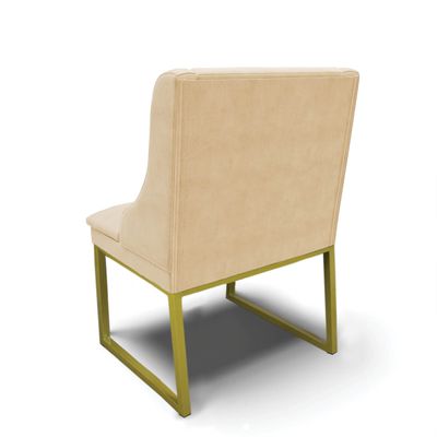 Cadeira Sala de Jantar Industrial Dourado Kit 8 Liz Suede D03 - D'Rossi Grafite