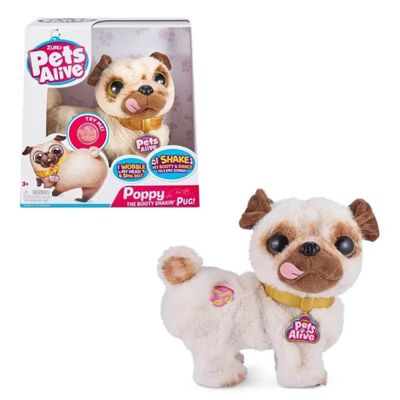 Pelúcia Pets Alive Cachorro Poppy Pug do Rebolado - Candide 1205