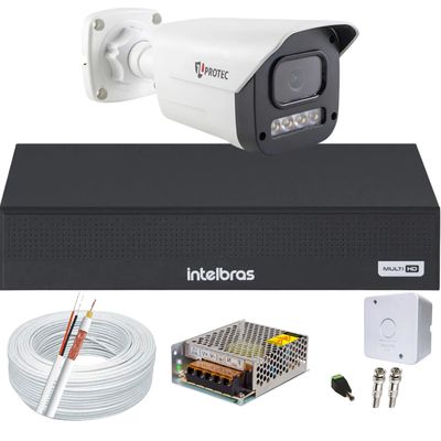 Kit 1 Câmera 1080p Full Color C/Áudio Dvr Intelbras 4ch S/HD