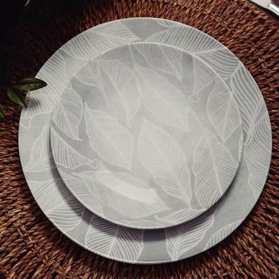 Aparelho de Jantar 24 Peças em Porcelana Decorada Tramontina Arbo Pratos Xícaras Pires 6 Pessoas