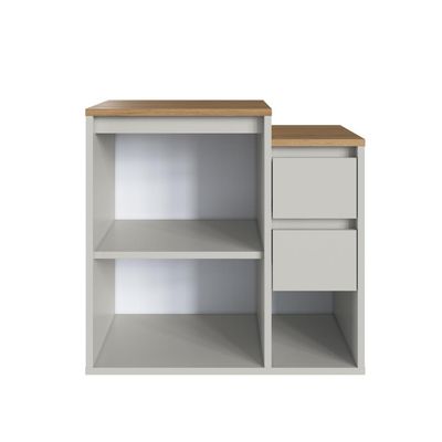 Balcão Gabinete de Banheiro Suspenso 60 Bahamas com 1 Porta e 2 Gavetas Arenas