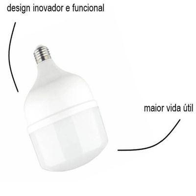 Lâmpada Ultra Led Alta Potência E27 6500k Branco Frio 50w