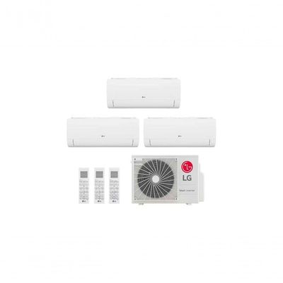 Ar Condicionado Multi Split Inverter 3 Ambientes (Hiwall 1X 9.000BTUS, 2X12.000BTUS) Quente/Frio WiFi Integrado 220V