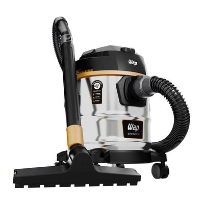 Aspirador de Pó e Água Wap GTW 1600W 12L com Função Sopra Folhas Inox com Preto / 110V