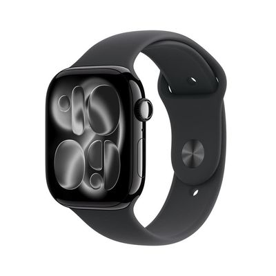 Apple Watch Series 11 GPS 46mm Brilhante Pulseira M/G Esportiva Preto / Bivolt