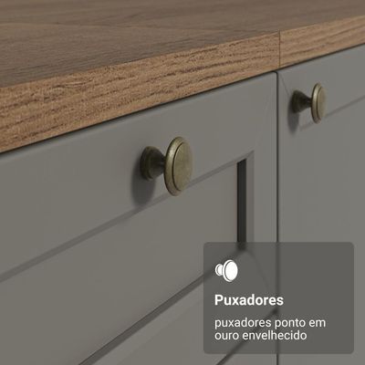 Buffet Aparador Com Adega 100cm 2 Portas Vik Madesa 16 Rustic-cinza