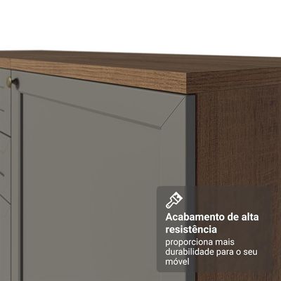 Buffet Aparador Com Adega 100cm 2 Portas Vik Madesa 16 Rustic-cinza