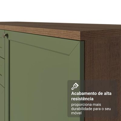 Buffet Aparador Com Adega 100cm 2 Portas Vik Madesa 16 Rustic-verde