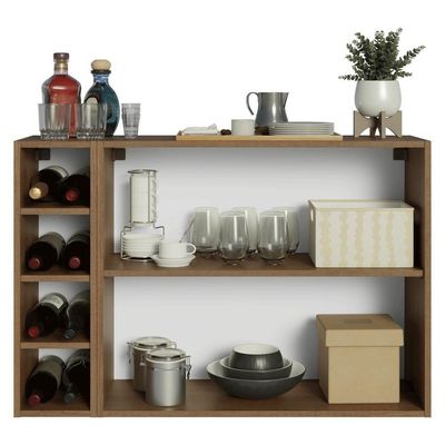 Buffet Aparador Com Adega 100cm 2 Portas Vik Madesa 16 Rustic-azul