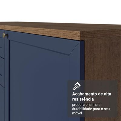 Buffet Aparador Com Adega 100cm 2 Portas Vik Madesa 16 Rustic-azul
