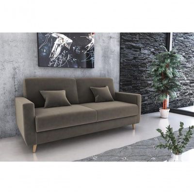 Sofá Cama Emília 2 Lugares 190cm Suede Capuccino Matrix