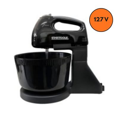 Batedeira Elétrica 127V com Balde 2L - Preta