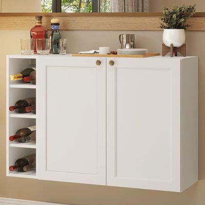 Buffet Aparador Com Adega 100cm 2 Portas Vik Madesa 16 Branco