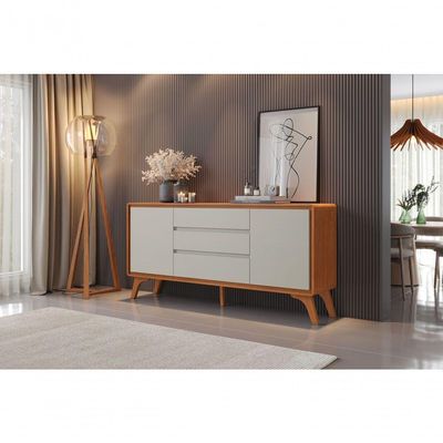 Buffet Sinus 2 Porta 3 Gavetas Mavaular Naturalle-off White