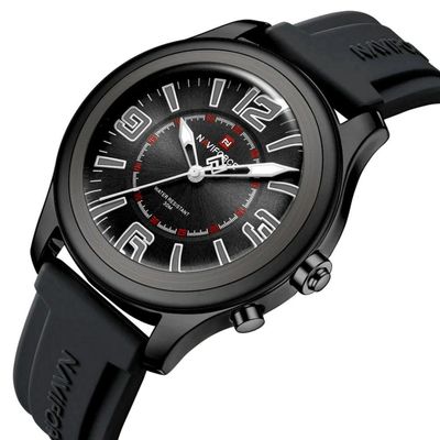 Relógio De Quartzo Masculino Mostrador Simples Casual 30m à Prova D'água Preto