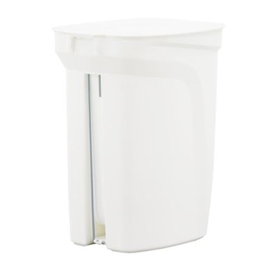 Lixeira Tramontina Compact 10L em Polipropileno Branco com Haste em Aço Galvanizado