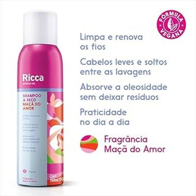 Ricca Shampoo A Seco Maça Do Amor 150ml